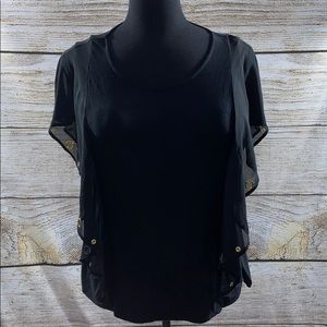 Women’s Black and Gold Blouse